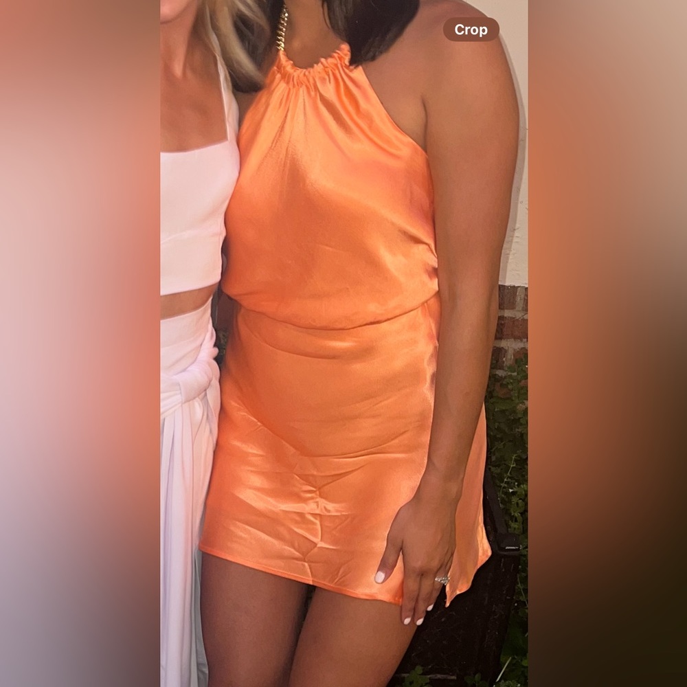 ASTR THE LABEL QUINTA HALTER CHAIN STRAP MINI DRESS